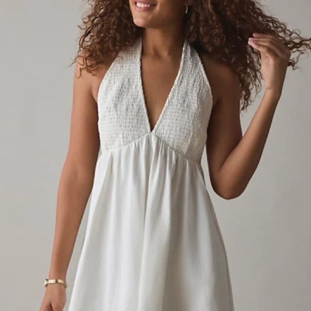 BDG white halter neck dress